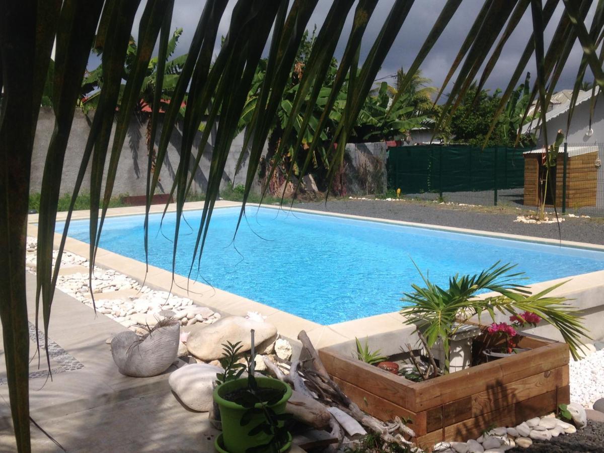 Chambre D'Hote Coeur-Coco Piscine Saint-Francois  Bagian luar foto