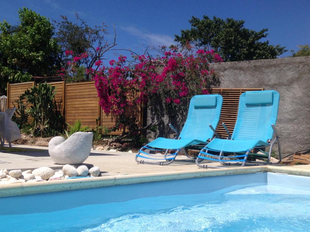 Chambre D'Hote Coeur-Coco Piscine Saint-Francois  Bagian luar foto
